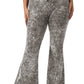 Zenana Acid Wash High Waist Raw Edge Hem Pants