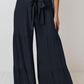 Tie Front Smocked Tiered Culottes