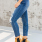 Judy Blue Vintage Indigo Cropped Skinny Jeans