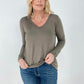 Rae Mode Basic V-Neck Long Sleeve Top