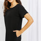 Zenana Chic in the City Full Size Rolled Short Sleeve Dress