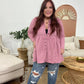 Peplum Raw Edge Shirt with Pockets