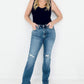 Judy Blue Mid Rise w/ Pocket Tooling & Knee Destroy Bootcut Jeans