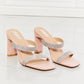 Rhinestone Block Heel Sandal in Pink
