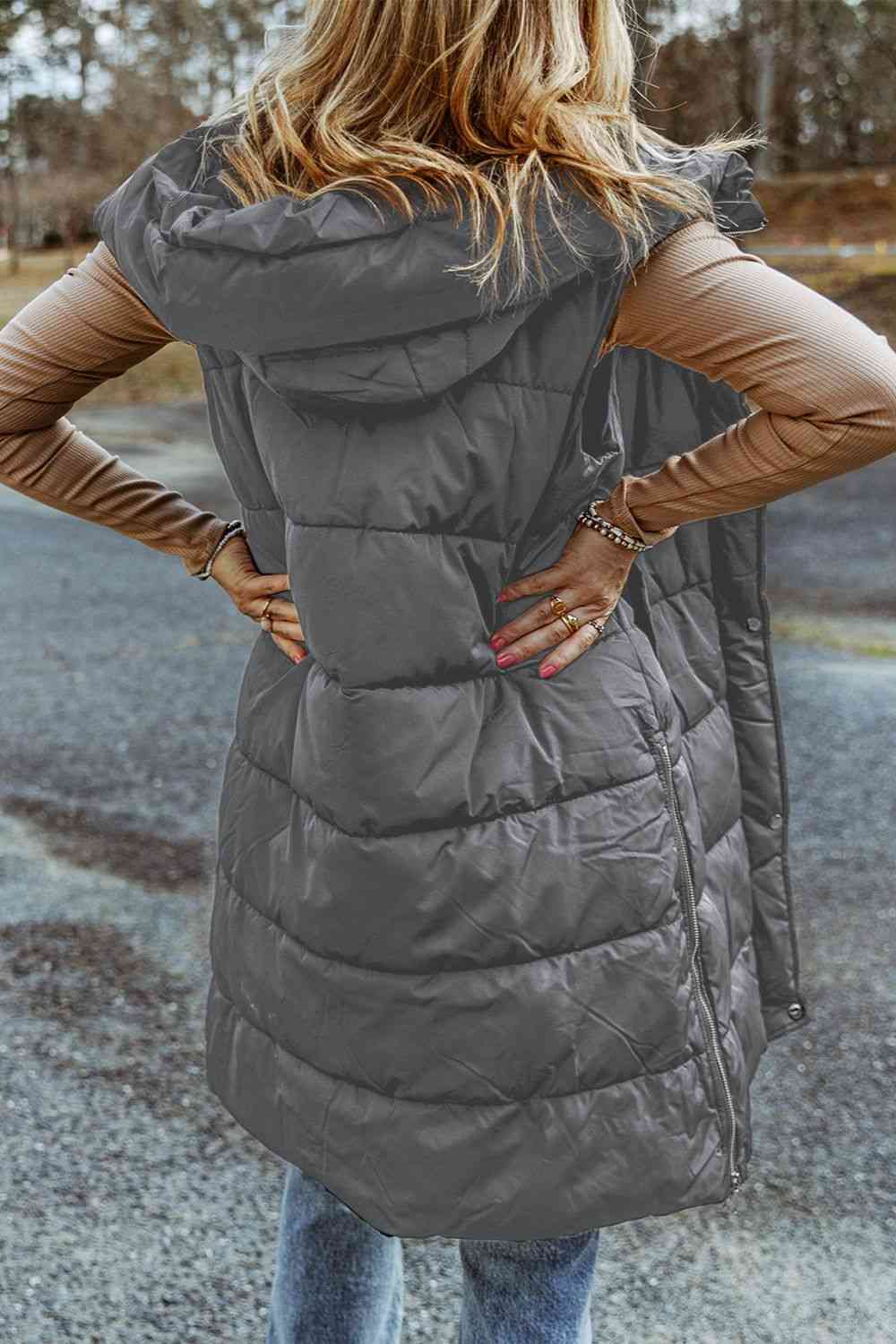 Women's Hooded Sleeveless Puffer Vest