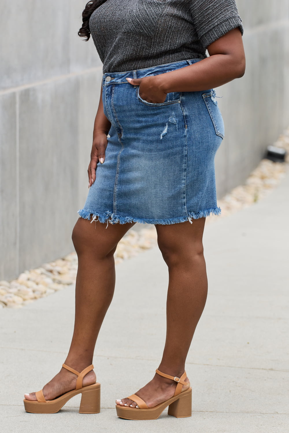 RISEN Amelia Denim Skirt