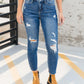 Judy Blue Vintage Indigo Cropped Skinny Jeans