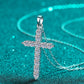 Moissanite Cross Pendant Chain Necklace
