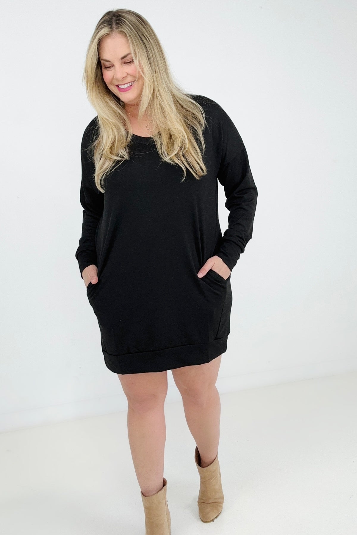 Oversized Jersey Knit Tunic Top/Dress