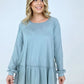 Solid Cotton Jersey Tunic Top