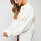 Davi & Dani Multi Knit Lace Patch Work Button Down Jacket