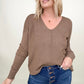 Front Seam Light Knit Sweater