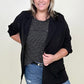 Cotton Bleu Classic Oversized Jacket Blazer in Black and Camel