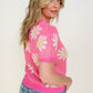 Daisy Short Sleeve Knit Sweater