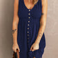 Button Down Sleeveless Dress - (Charcoal, Plum, Navy, Merlot)
