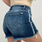 Judy Blue Side Seam Fray Denim Shorts