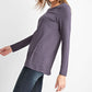 Rae Mode Basic V-Neck Long Sleeve Top