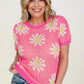 Daisy Short Sleeve Knit Sweater
