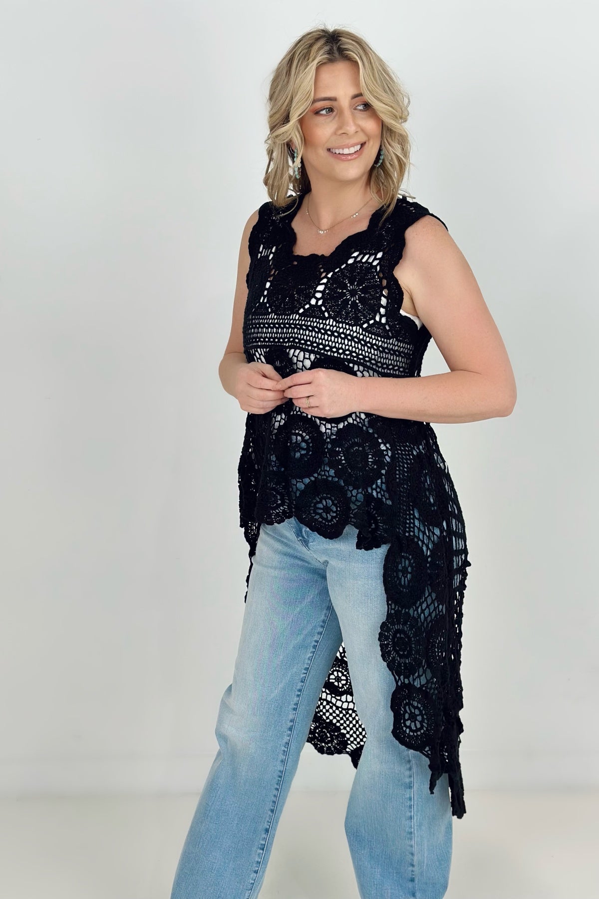 Vintage Crochet Sleeveless Top - Multiple colors