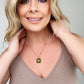 Melania Clara Square Crystal Pendant Necklace