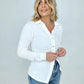 Zenana 'Ruched Romance" Long Sleeve Button Down Top with Ruched Bodice
