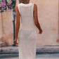 Openwork Johnny Collar Cover Up Dress