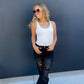 PREORDER: Black Urban Distressed Crop Jeans