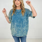 Acid Wash Boyfriend Top