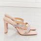 Rhinestone Block Heel Sandal in Pink