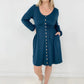 New Colors! Button Up Long Sleeve Dress (Only Ships to US)