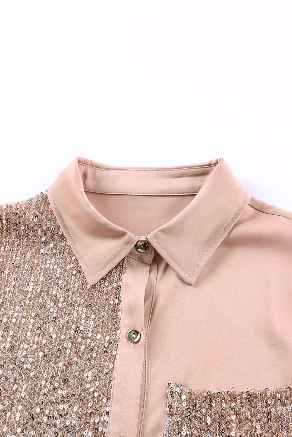 "All that Glitters" Sequin Buttoned Down Shirt Dress