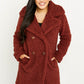 SIZE MEDIUM Double-Breasted Teddy Coat