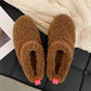 Fur Lined Sherpa Platform Slippers