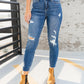 Judy Blue Vintage Indigo Cropped Skinny Jeans