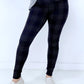 Zenana Ponte Plaid Pull-On Stretch Skinny Pants