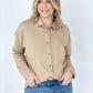 Solid Button Down Tunic Shirt
