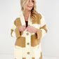 V Neck Button Down Oversize Cardigan