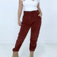 High Rise Corduroy Pants with Pockets