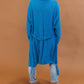 Davi & Dani Solid Long Cardigan with Belt & Pockets