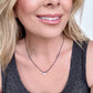 Stainless Steel 18K Gold Plated Zirconia Charm Necklace (With Box)