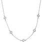 Melania Clara Crystal Clovers Dainty Necklace