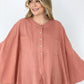 Textured Cotton Linen Oversized Top