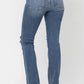 Judy Blue Mid Rise w/ Pocket Tooling & Knee Destroy Bootcut Jeans