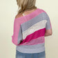 Colorblock Crochet Knit Top