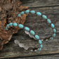 Retro Turquoise C-Shaped Hoop Earrings