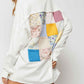 Davi & Dani Multi Knit Lace Patch Work Button Down Jacket