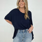 Zenana "Modish Comfort" Rayon Oversized Front Pocket Top