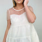 Date Night Swiss Dot Mesh Knit Top