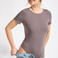 Rae Mode Solid Butter Boat Neckline Bodysuit