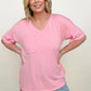 Raw Edge Boyfriend High-Low Hem Tee